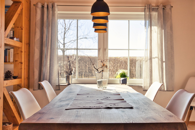 Ferienhaus in Grube - Rosenfelde - Essecke im Wohnzimmer