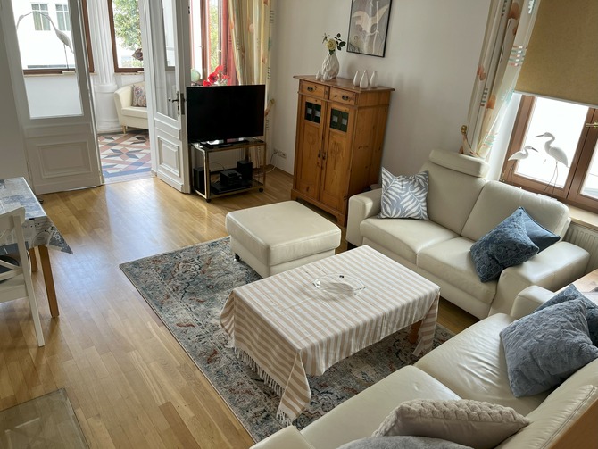 Ferienwohnung in Heringsdorf - Villa Kramme - Wohnzimmer-Veranda