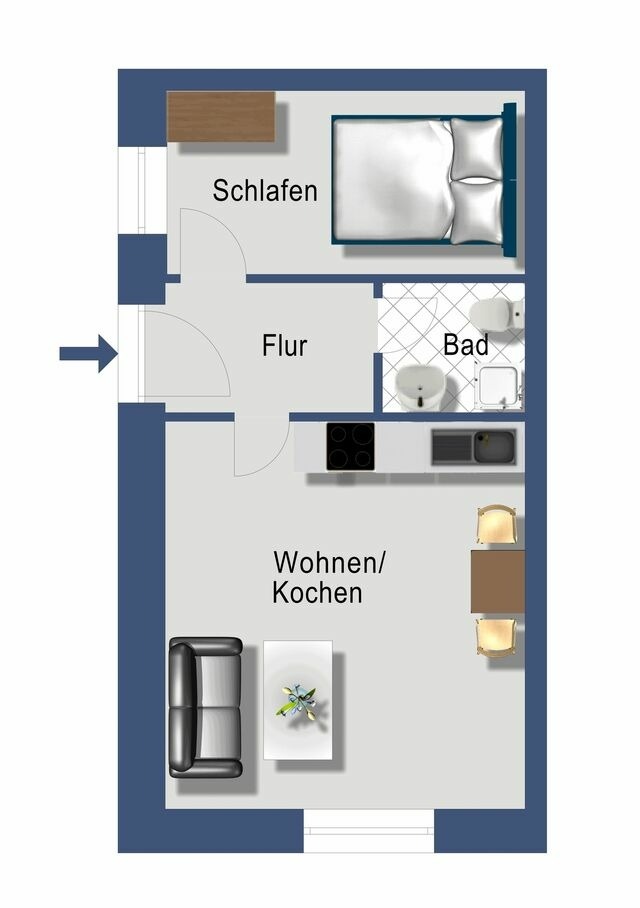 Ferienwohnung in Rabenkirchen-Faul&uuml;ck - Schleiblick App. 4 - Bild 6