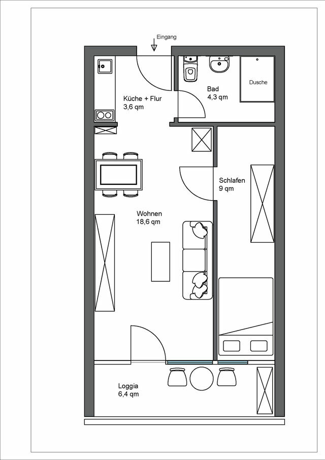 Ferienwohnung in Holm - Praclewski, Martin: Ferienapp. (Nr. 306) im "Haus Flensburg" (Kompanietor) - Bild 11