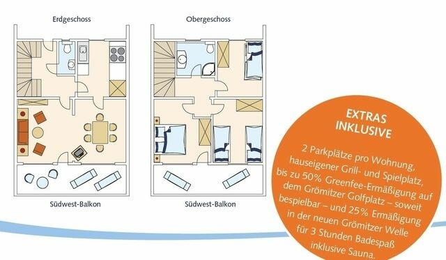 Ferienwohnung in Gr&ouml;mitz - Strandh&ouml;he - Wohnung 3 - Bild 22