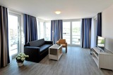 Ferienwohnung in Eckernförde - Apartmenthaus Hafenspitze Ap. 30 "Achtern", Blickrichtung Binnenhafen West/Innenstadt - Bild 8