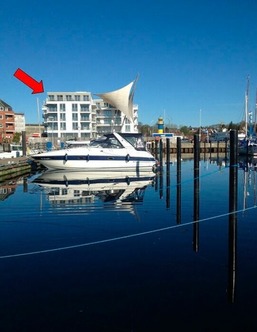 Apartment 35, "Captain's View", Blickrichtung offenes Meer, Binnenhafen, Strand